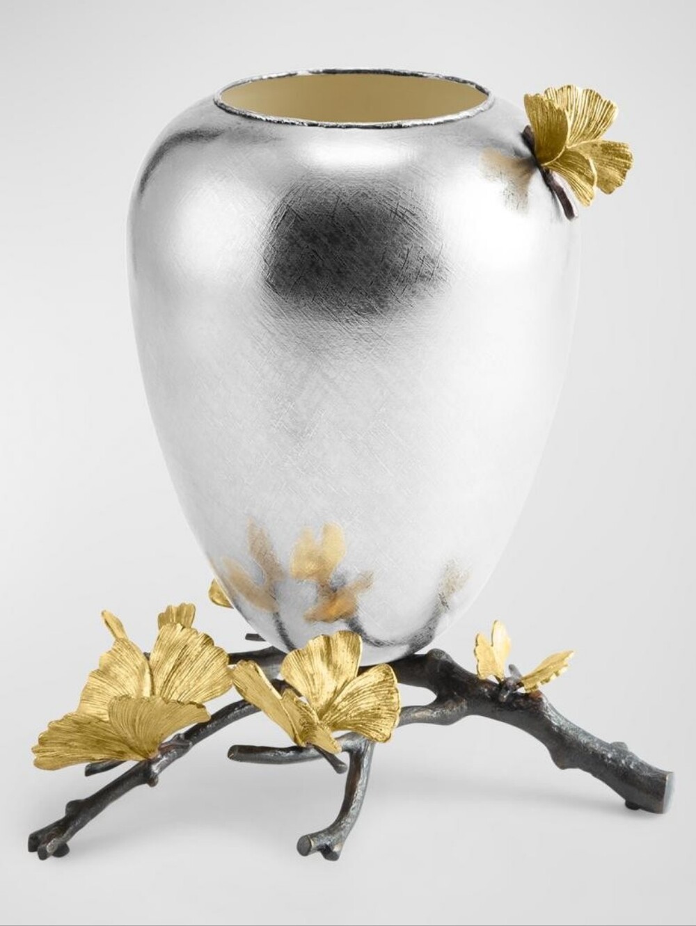 Michael Aram Butterfly Ginkgo Footed Large Vase.